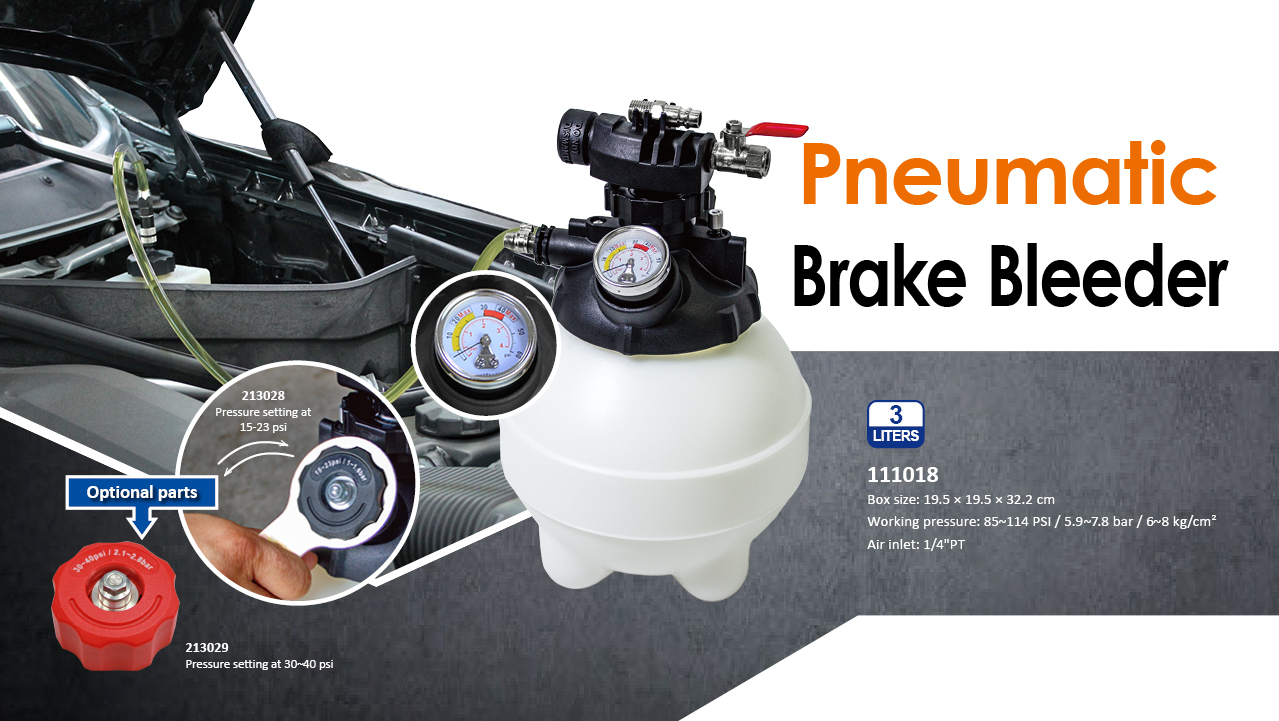 Pneumatic brake bleeder
