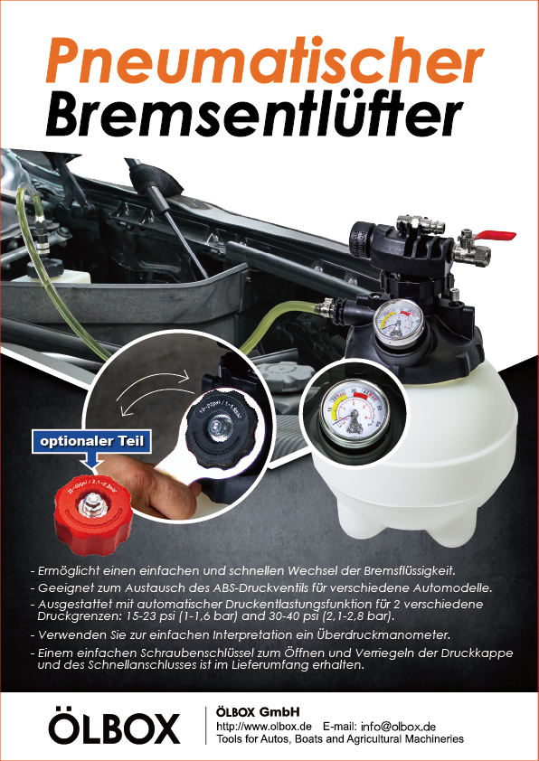 Pneumatischer Bremsflüssigkeitsentlüfter