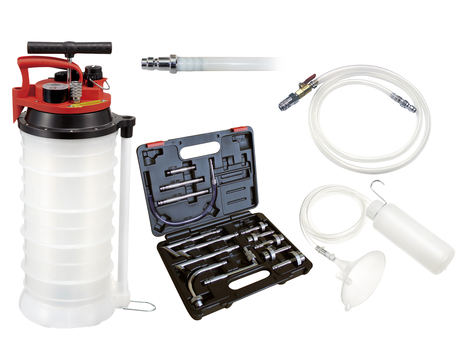 Manuelle IN/OUT Pumpe mit ATF-Zubehör (10,5 Liter)